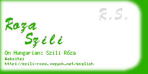 roza szili business card