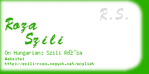 roza szili business card